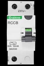 CRABTREE 80 AMP 30mA DOUBLE