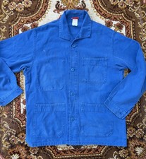 Vintage French blue Adolphe Lafont workwear chore canvas jacket 1970s? M/L