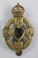 Military Brass Cap Badge REME British Army First Pattern