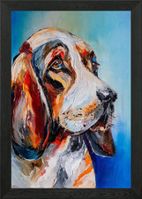 Sad Beagle Framed Wall Art