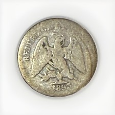 1893 Mexico 5 Centavos Silver