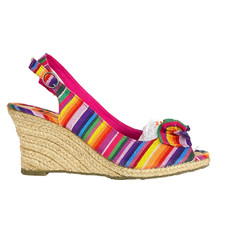 Rainbow espadrilles sandals 11 slingback wedge heel colorful shoes ROCKET DOG