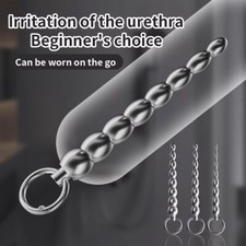 Urethral Plug Sounding S/M/L New Male Stainless Steel Penis Plug Dilator Beads