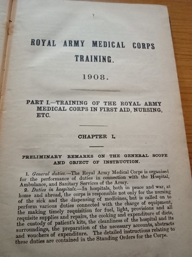 1908 ramc training - training, manual
