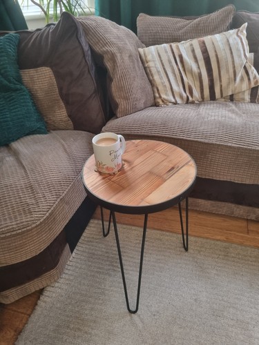 Small round coffee table with - small,