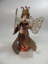 Christmas Metal Angel / Fairy  Tree Topper . 7" high .