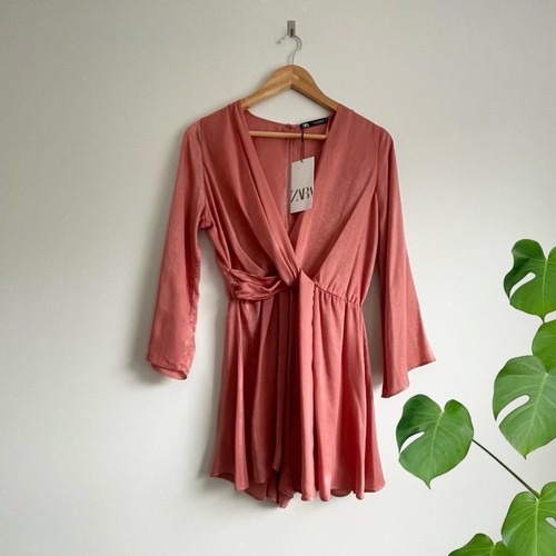 Zara coral satin effect - coral,