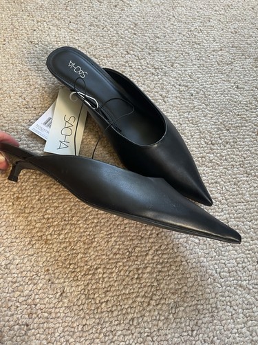 Sacha black faux leather - black,