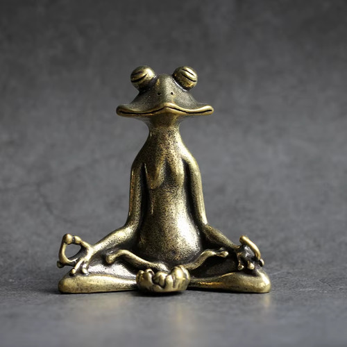 Antique brass meditation zen - antique,