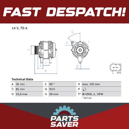 Alternator 0986042640 bosch - alternator,