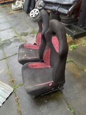 Subaru Impreza GC8 WRX/STI 1993-1996 V1-3 JDM Set (Tiger Claw) Red & Black Seats