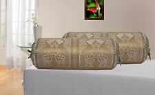 Indian Handmade Cushion Brocade Bolster Pillow Cover Throw Round Cylinder 30"