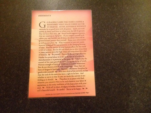 Desiderata poem old - poem,