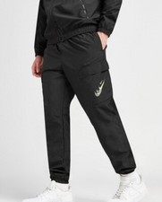 Nike Swoosh Cargo Pants Black/Volt-Size XS Joggers-New-100% Genuine-RRP £65