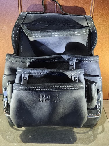 Leather tool pouch pocket - leather, 4
