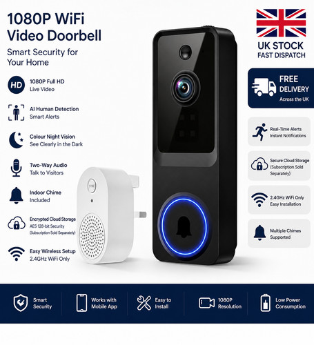 Wireless video doorbell camera - wireless,