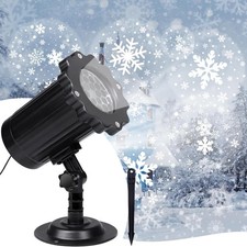Christmas Snowflake Projector Outdoor LED Moving Snowfall Laser Light Landscape