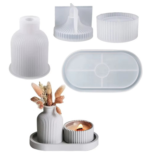 4pcs silicone resin molds - silicone, tray