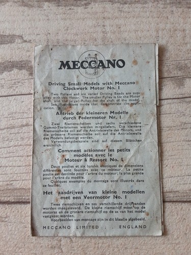 Meccano clockwork motor 1 - meccano,