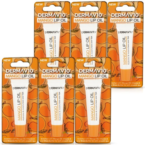 Dermav10 mango lip oil 10ml - 6x,