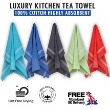 12-Pack Terry Tea Towels 100%