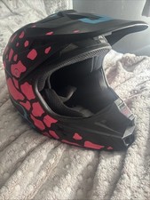 Fox V1 Grav Motorbike Helmet Kids XL RED BLACK AND BLUE