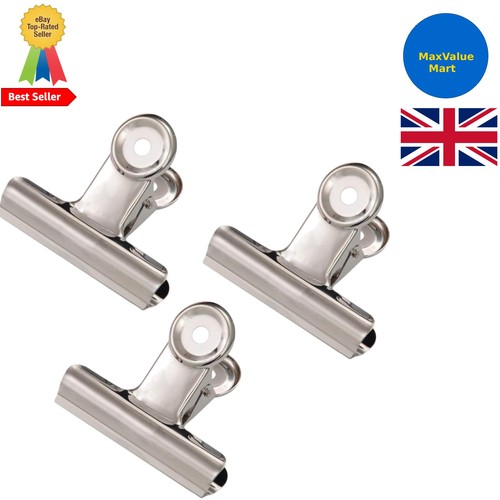 Stainless steel bulldog clips - stainless,