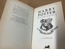 Book Harry Potter order phoenix rare 1st edition 2003 isbn 0747551006 HB T127
