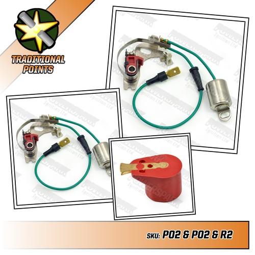 Pair 45d points and - pair, condenser