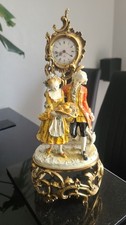Antique French Porcelain Mantle Clock