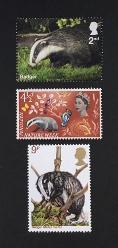 Badger stamp collection 3 - badger, gb
