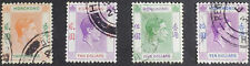HONG KONG. GVI 1937/52. High value definitives $2-$10 with clean CDS cancels.