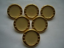 GOLD RIM, CREAM ENAMEL LOOK