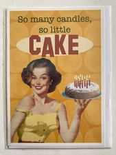 Glamour Girl, Retro Birthday, 50s - 60s BLANK INSIDE, Vintage Style, Humour, Fun