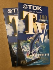 2 x TDK - VIDEO Cassette Tapes