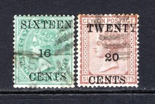 Ceylon qv 1882 surch - ,
