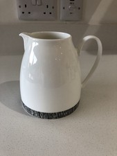 Denby Betty Jackson White and Black Bone China Jug