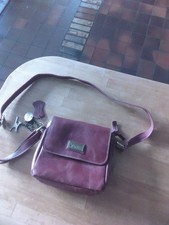 Catwalk Red Leather Shoulder Bag with Cat Charm