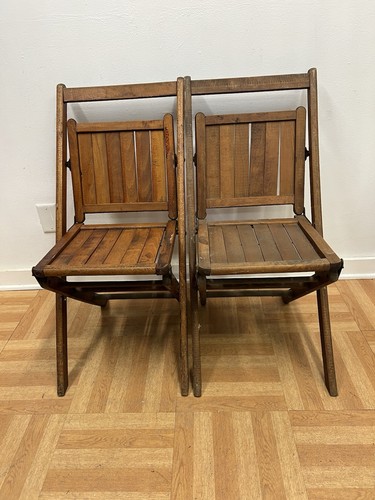 Vintage wooden folding chair - wooden,