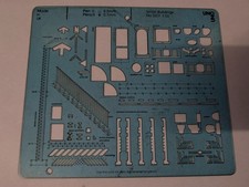 Various UNO letter stencils and drawting templates