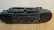 Retro Philips NR7200/05S Boombox Cassette Tape Player Recorder FM/MW Radio