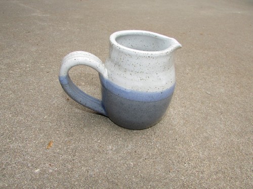 Handmade pottery pitcher gray - pottery,
