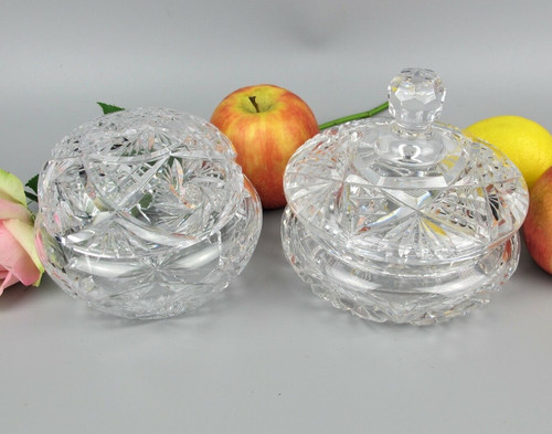 Cut crystal glass - , boxes