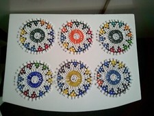 Beadwork Table Mats from South Africa (Zululand)