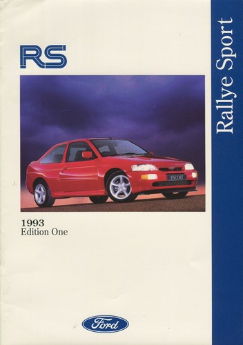 Car brochure ford 1993 - ford, rs