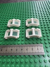 LEGO 4 x White Round Corner / Tower Window with Trans-Clear Glass 3 x 3 x 2