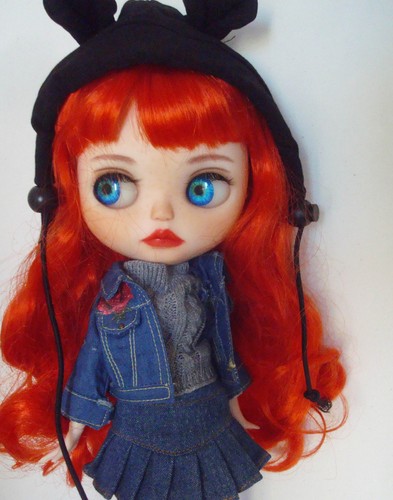Blythe doll custom orange hair