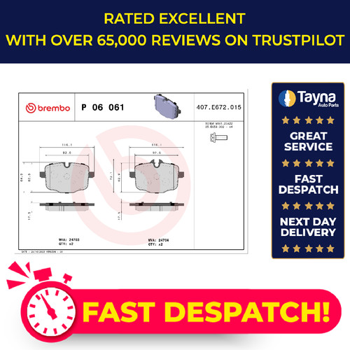 Brake pads set rear - rear, p06061