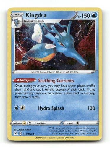 Kingdra 037 196 rare - kingdra, lost