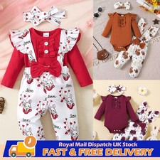 3PCS Newborn Baby Girls Floral